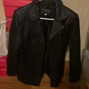 Leather black jacket xl by the j collection